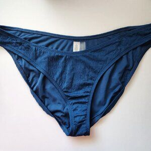 Mynah Dark Blue Textured Bikini Bottoms XXL Swimwear
